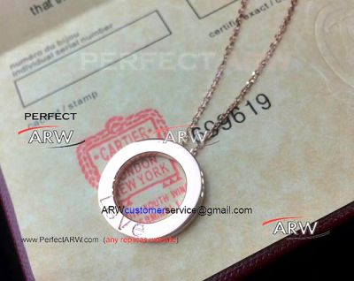 Perfect Replica AAA Cartier Simple Style Love Pendant - Rose Gold Necklace